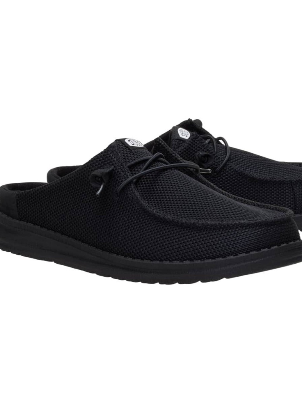 Hey Dude Women Wendy Slip Mono Canvas Black Comfort Shoes Size 8